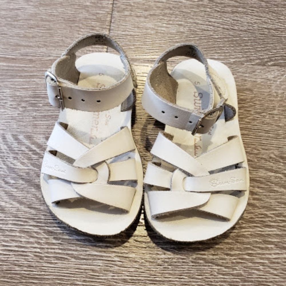 Salt Water Sun-San Swimmers in White size 5